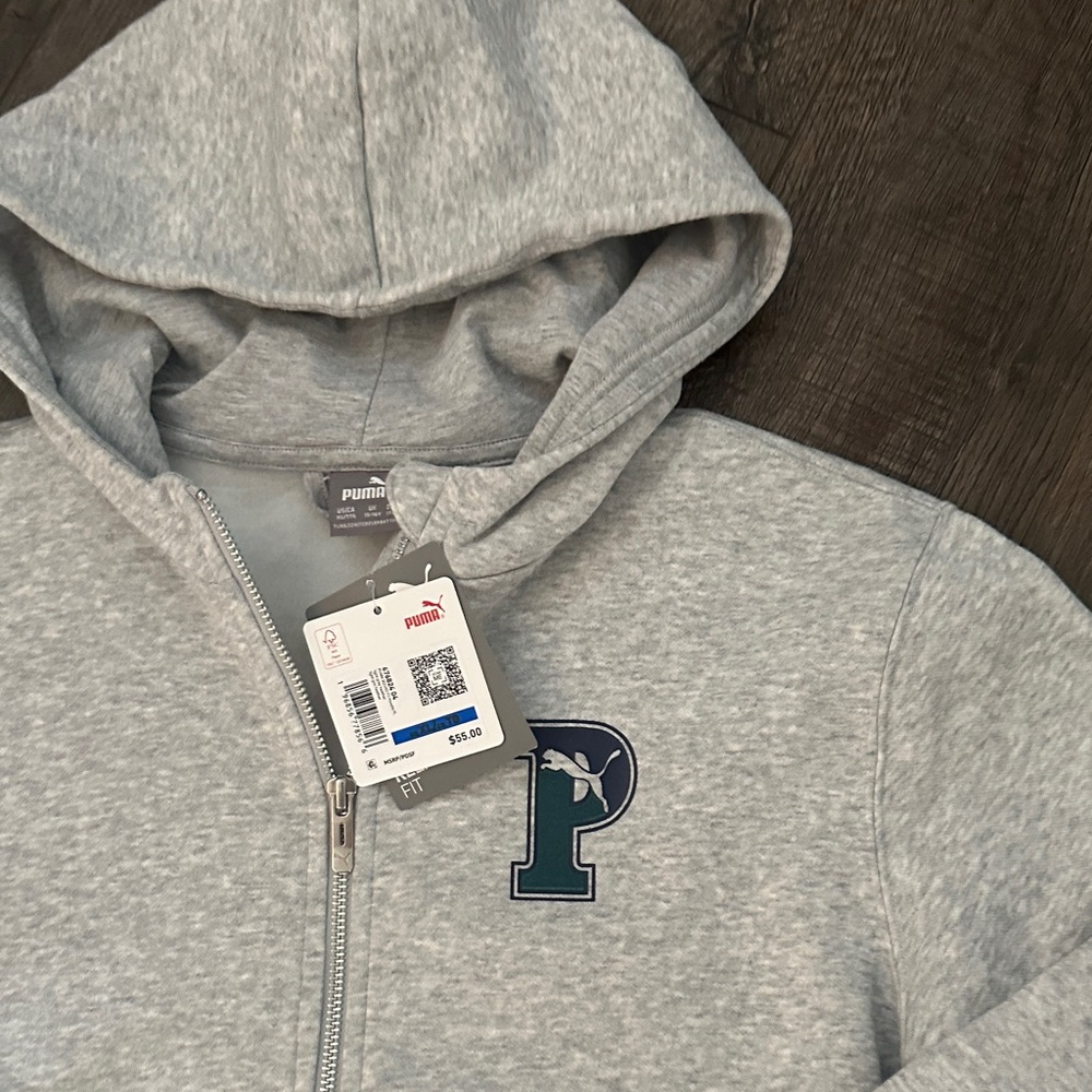 Puma Kids Light Gray Zip-Up Jacket